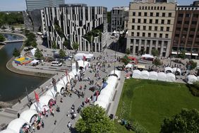 Blick von oben auf die Düsseldorfer Ehrenamtsmesse