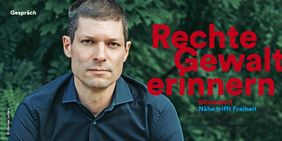 Foto vom Referent Ronen Steinke mit dem Titel "rechte Gewalt erinnern"
