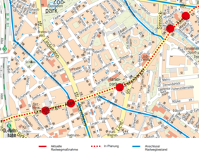 An insgesamt sechs Kreuzungen sollen Aufpflasterungen auf der Grafenberger Allee für mehr Sicherheit und Komfort sorgen.