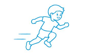 Sprint über 10 Meter