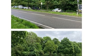 Fotos vom Parkplatz Kalkumer Schlossallee