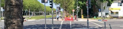 Foto von Knotenpunkt Kaiserswerther Straße/Am Hain an dem die Lichtsignalanlage erneuert wird.