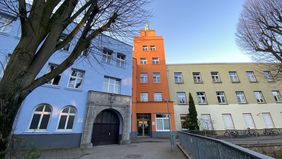 Blick auf das Kinderhilfezentrum heute; Blick aus dem Innenhof, © Kinderhilfezentrum Düsseldorf