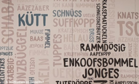 Wortwolke mit Worten in Düsseldorfer Mundart