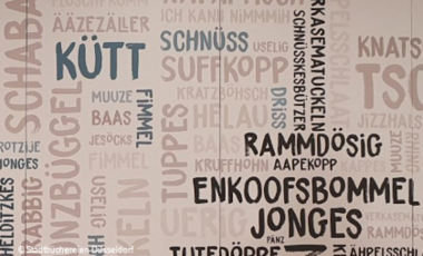 Wortwolke mit Worten in Düsseldorfer Mundart