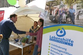 OB Dr. Stephan Keller am Stand der Lebenshilfe e.V.