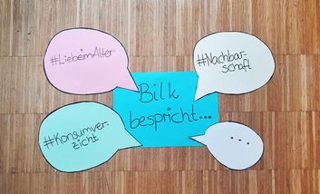 Foto von Sprechblasen für Bilk bespricht