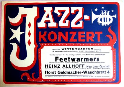 Plakat Konzertankündigung, 1955, Stadtmuseum Düsseldorf G4365