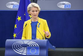 EU-Kommissionspräsidentin Ursula von der Leyen spricht zu Gegenwart und Zukunft der Europäischen Unio © Europäische Union, 2022, CC BY 4.0 - Fotograf: Christophe Licoppe