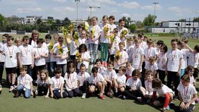 Siegerehrung auf der Sportanlage in Oberkassel