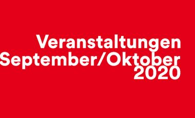 Veranstaltungen September/Oktober 2020