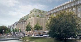 Kö 1 – Ein Dach in Stufen: So könnte der Neubau anstelle des Parkhauses aussehen. Grafik: David Chipperfield Architects - Gesellschaft von Architekten mbH