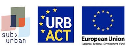 Logos sub>urban, URBACT, European Union