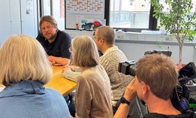 Jens Jüttner beim Dreh im SPZ © Gesundheitsamt