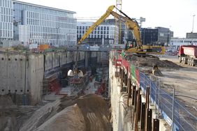 Die Arbeiten zum Bau der neuen Stadtbahnlinie U 81 sind in vollem Gange. Foto: Landeshauptstadt Düsseldorf/Ingo Lammert