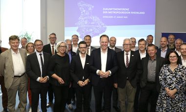 Die Zukunftskonferenz der Metropolregion Rheinland (MRR) im Rathaus. Foto: LHD/Ingo Lammert