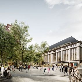 Animation von neu gestalteten Heinrich-Heine-PLatz 