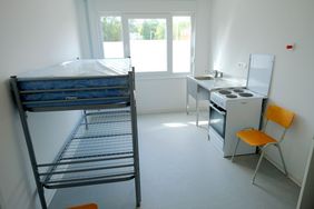 Ein Wohnbeispiel aus der neuen Flüchtlingsunterkunft am Lichtenbroicher Weg