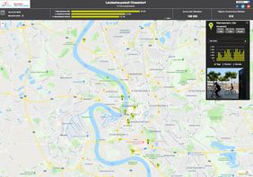 Ab sofort stehen die Standorte und Daten der Dauerzählstellen für Radfahrer im Stadtgebiet auch online zur Verfügung - hier ein Screenshot. Screenshot: Landeshauptstadt Düsseldorf, Amt für Verkehrsmanagement