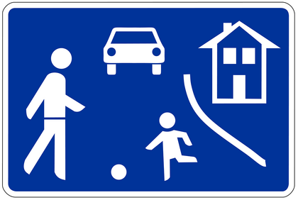 Grafik Verkehrsschild: Verkehrsberuhigter Bereich, Adobe Stock Nr. 38299364