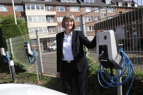 Drei Wallboxen hat das Amt für Gebäudemanagement an seinem Standort Weinheimer Straße 29 in Eller errichtet.