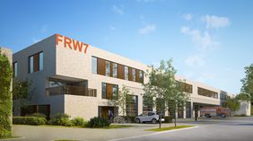 Die Baustelle für den Neubau der Feuerwehr- und Rettungswache 7 und den Betriebshof Süd an der Werstener Friedhofstraße 70-72 wird vorbereitet. Animation: Amt für Gebäudemanagement