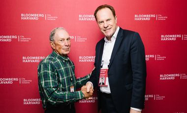 Oberbürgermeister Dr. Stephan Keller mit Michael R. Bloomberg (Bloomberg IP Holdings LLC)