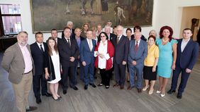 Empfang einer rumänischen Delegation im Rathaus