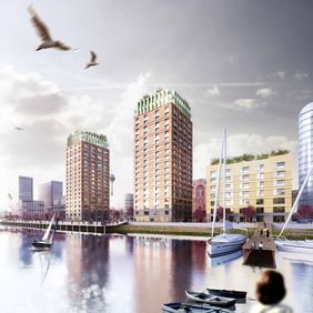 Das Wohnprojekt "Heimathafen" in Düsseldorf (Frankonia Eurobau AG/kister scheithauer gross architekten und stadtplaner (ksg)
