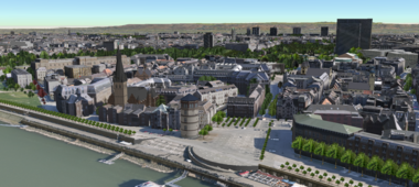 Das digitale 3D-Stadtmodell "Düsseldorf in 3D" wurde zum Digitalen Zwilling Düsseldorf erweitert.