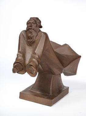 Ernst Barlach, Schwebender Gottvater, Böttgersteinzeug, Porzellanmanufaktur Meissen, 1922; Foto: Hetjens – Deutsches Keramikmuseum/Horst Kolberg 