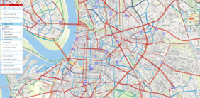 Screenshot von Düsseldorf Maps und der Rubrik "Radwege und mehr"