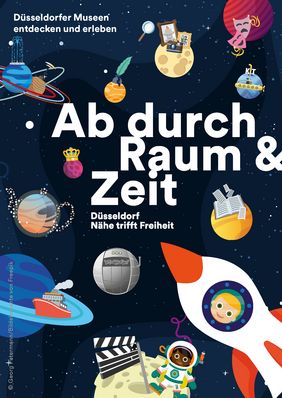 Zwölf Düsseldorfer Museen können bei der Kindermuseumsnacht erkundet werden. Grafik: Landeshauptstadt Düsseldorf