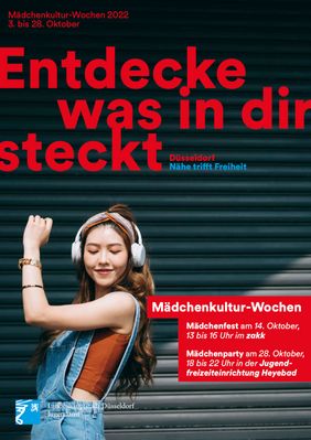 Plakat zu den Mädchenkultur-Wochen in Düsseldorf © Landeshauptstadt Düsseldorf