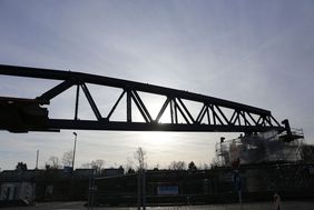 Foto von der neuer Brücke für die U81 in Düsseldorf