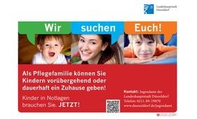 Plakat der Kampagne 2017 für Pflegefamilien
