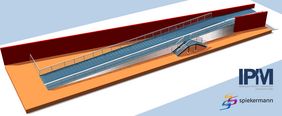 Visualisierung der geplanten Fahrradrampe unterhalb der Oberkassler Brücke