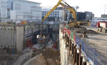 Die Arbeiten zum Bau der neuen Stadtbahnlinie U 81 sind in vollem Gange. Foto: Landeshauptstadt Düsseldorf/Ingo Lammert 