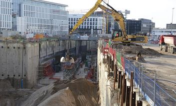 Die Arbeiten zum Bau der neuen Stadtbahnlinie U 81 sind in vollem Gange. Foto: Landeshauptstadt Düsseldorf/Ingo Lammert 