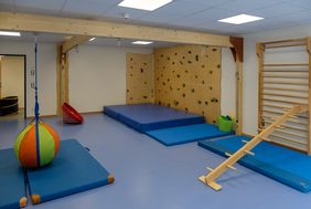 Blick in die neue Turnhalle in der Kita Kaldenberger Straße. Foto: Uwe Schaffmeister