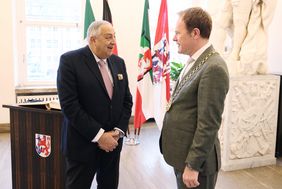 Anlässlich des zehnjährigen Bestehens der Städtepartnerschaft zwischen Düsseldorf und Palermo hat OB Dr. Stephan Keller am Sonntag, 8. Februar 2026, seinen palermitanischen Amtskollegen Roberto Lagalla im Rathaus empfangen. Foto: LHD/David Young